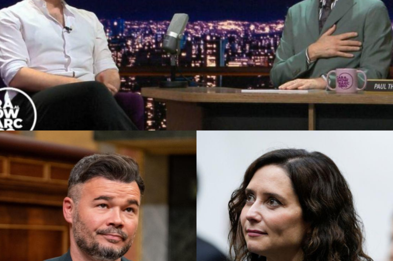 “Me van a echar…” La frase de Gabriel Rufián en plena charla con Marc Giró dejó el plató completamente descolocado. Entre referencias a Ayuso, Mazón y las famosas “puertas correderas”, la conversación tomó un tono tan incómodo como explosivo. Las redes sociales ardieron al instante y el vídeo comenzó a viralizarse a una velocidad brutal, convirtiéndose en uno de los momentos políticos más comentados del día.