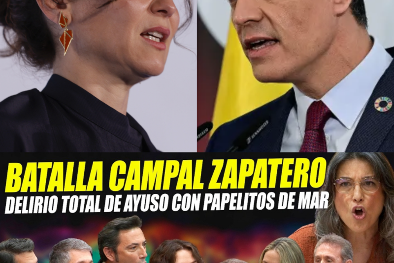 ¡GUERRA TOTAL EN MADRID! AYUSO Y LA IZQUIERDA CONVIERTEN EL “CASO ZAPATERO” EN UNA BATALLA SALVAJE: ACUSACIONES DE MAFIA, LUJO, CORRUPCIÓN Y “MOJITOS INSTITUCIONALES”.HH