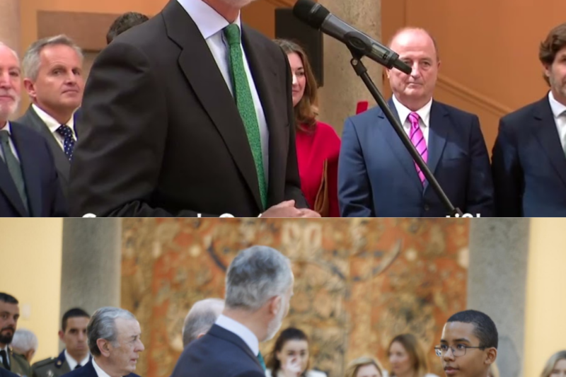 El emotivo discurso del niño Javier Fernández que sorprendió al rey Felipe VI y emocionó a todo el Palacio Real |BV