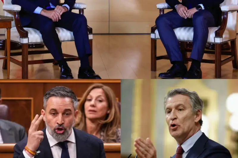 La tregua duró apenas unas horas: Feijóo y Abascal vuelven a la carga contra Sánchez tras el histórico paso de León XIV por el Congreso |BV