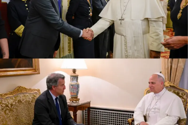 Los dos regalos de Feijóo al papa León XIV que desatan la atención mediática: el gesto personal que marcó su encuentro más esperado |BV